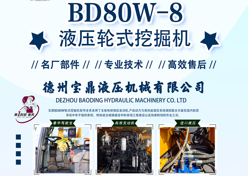 寶鼎BD80W液壓挖掘機型號